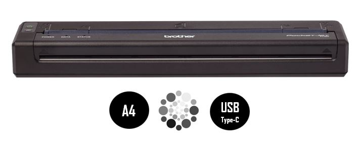 Matériels informatique Imprimante A4 thermique mobile BROTHER PJ-822 USB-C infinytech Réunion 01