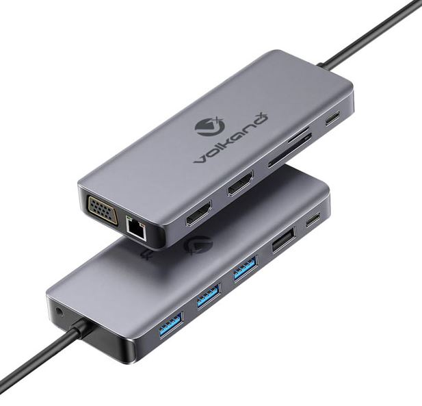 Matériels informatique dock VOLKANO VK-8148-BK Hub Core Multi Duo 13en1 infinytech Réunion 01