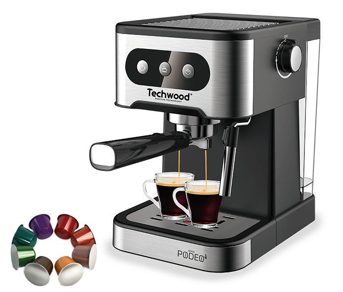 Petit électroménager cafetière expresso TECHWOOD TCA-156EXN infinytech Réunion 01