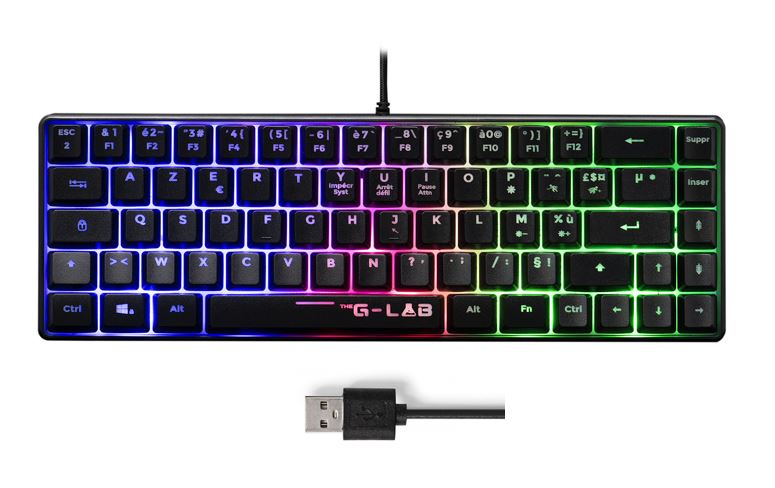 Matériels informatique clavier THE G-LAB Keyz Hydrogen Filaire Noir infinytech Réunion 01