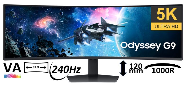 Matériels informatique écran pc SAMSUNG Odyssey G9 G95C LS49CG954EUXEN infinytech Réunion 01