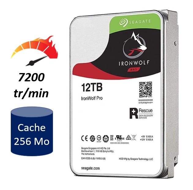 Matériels informatique disque dur 3.5 SEAGATE IronWolf 12To infinytech Réunion 01
