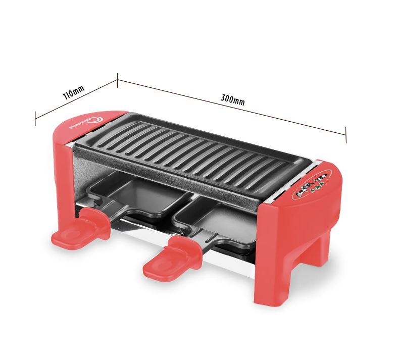 Petit électroménager appareil à raclette LITTLE BALANCE Meuuuh Duo Rouge LB8631 infinytech Réunion 02