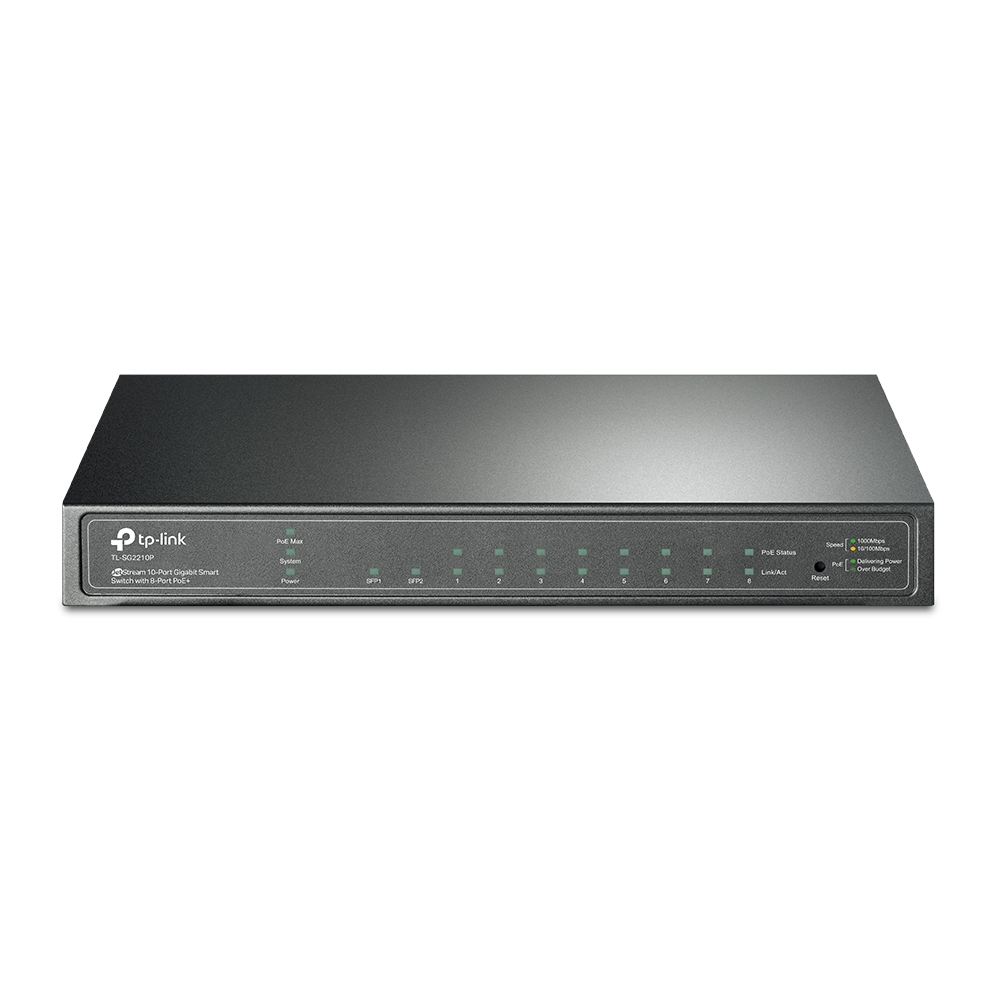 Matériels informatique switch TP-LINK TL-SG2210P 8 ports Gigabit Smart PoE Plus et 2 SFP infinytech Réunion 01