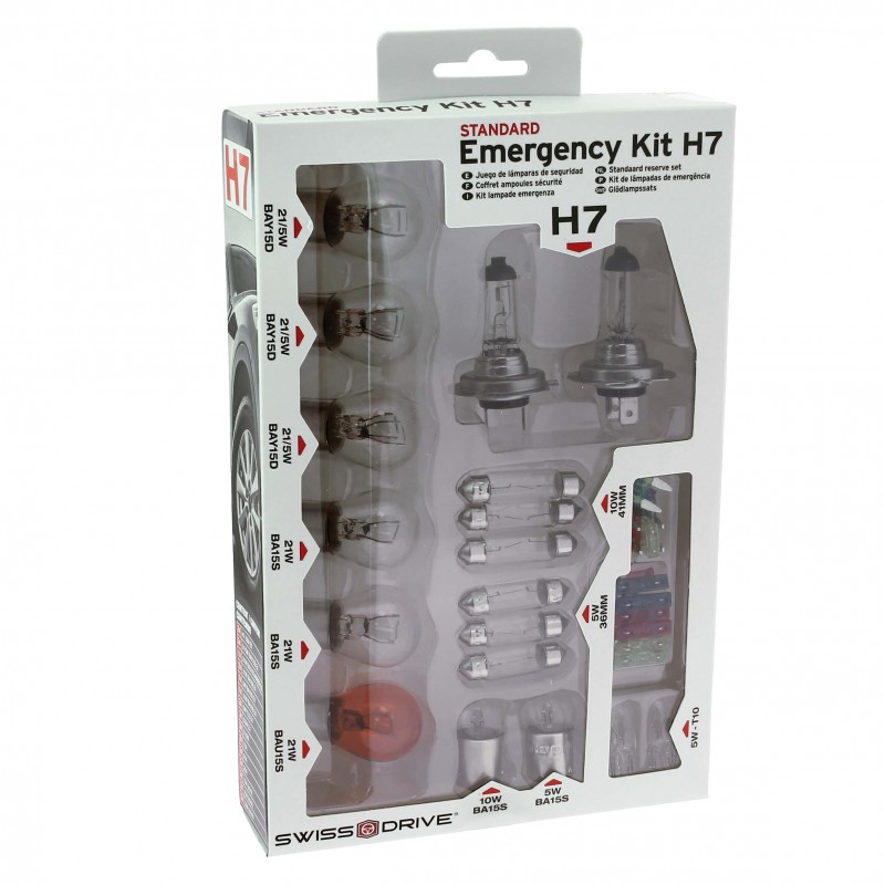 Accessoires auto coffret dampoules de remplacement H7 avec 18 ampoules et 12 fusibles infinytech Réunion 01