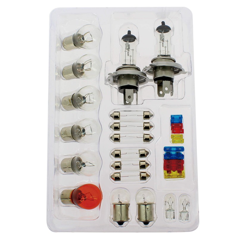 Accessoires auto coffret dampoules de remplacement H4 et 12 fusibles infinytech Réunion 03