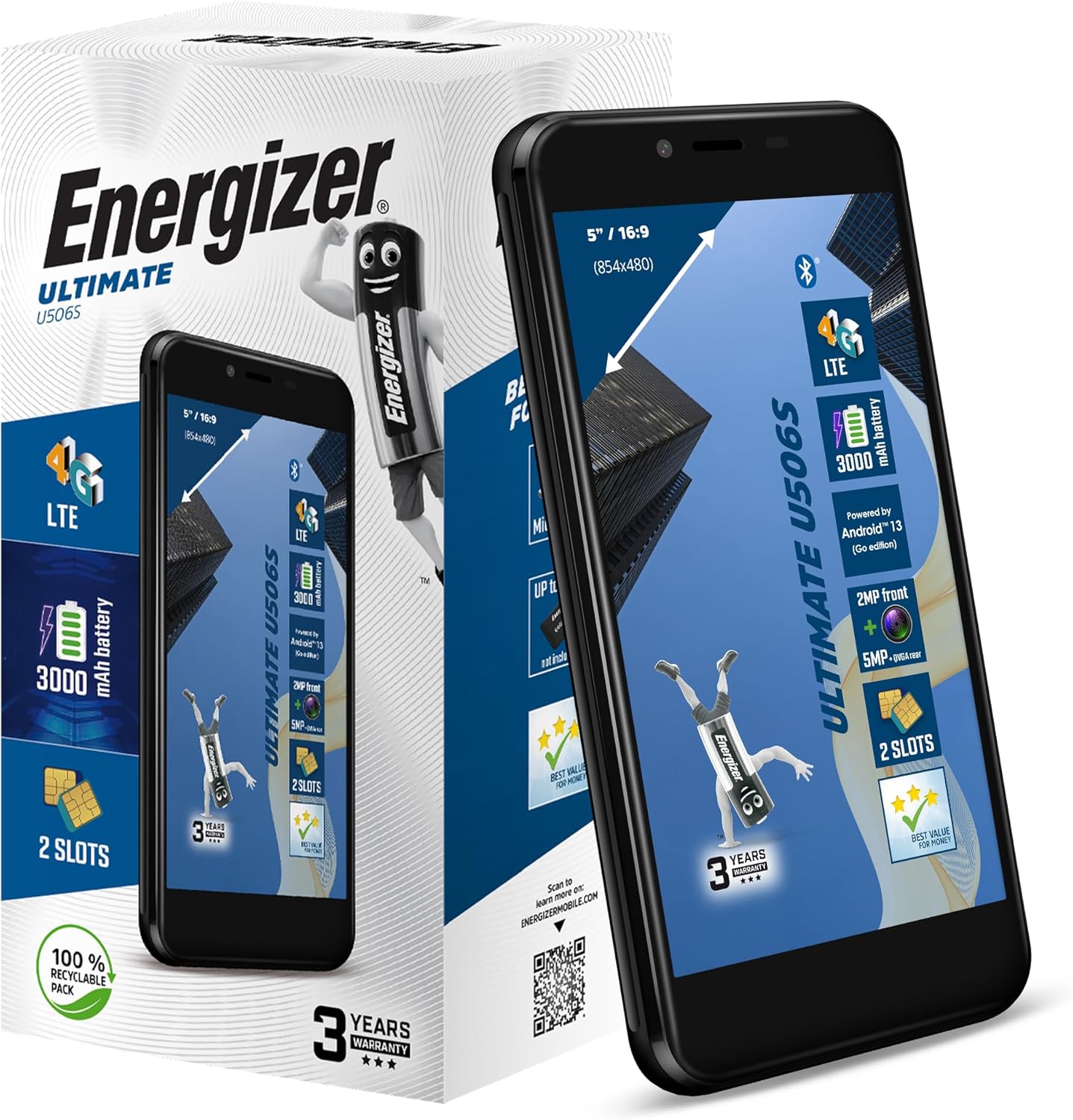 Téléphonie mobile smartphone ENERGIZER U506S infinytech Réunion 03