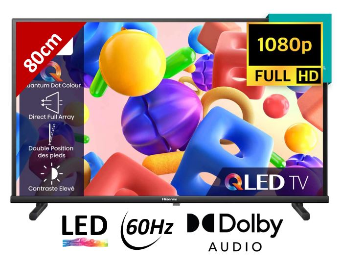 Matériels vidéo TV QLED HISENSE A5KQ infinytech Réunion 01