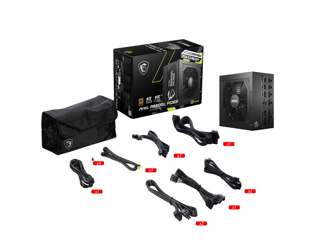 Matériels informatique alimentation modulaire MSI MAG A850GL infinytech Réunion 05