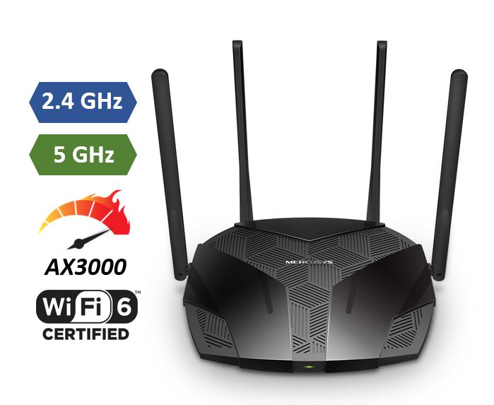Matériels informatique routeur Wi-Fi 6 MERCUSYS MR80X AX3000 Bi-bande infinytech Réunion 01
