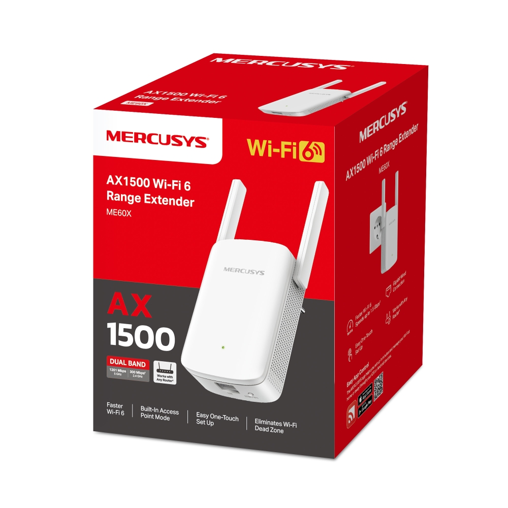 Matériels informatique répéteur Wi-Fi 6 MERCUSYS ME60X AX1500 infinytech Réunion 03