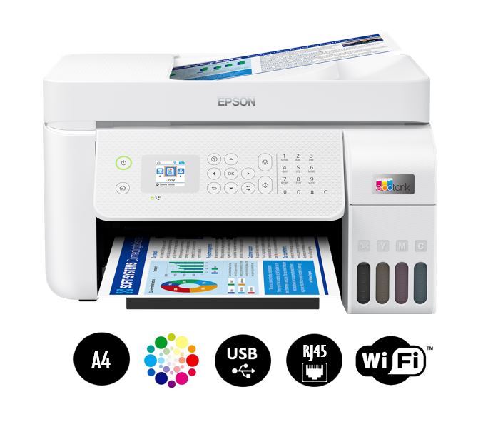 Matériels informatique imprimante multifonction EPSON EcoTank L5296 infinytech Réunion 01