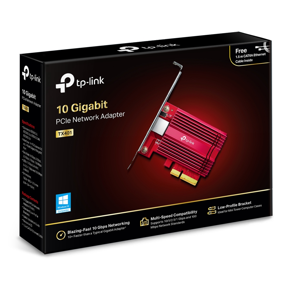 Matériels informatique adaptateur Réseau PCI Express TP-LINK TX401 10Gigabit infinytech Réunion 04
