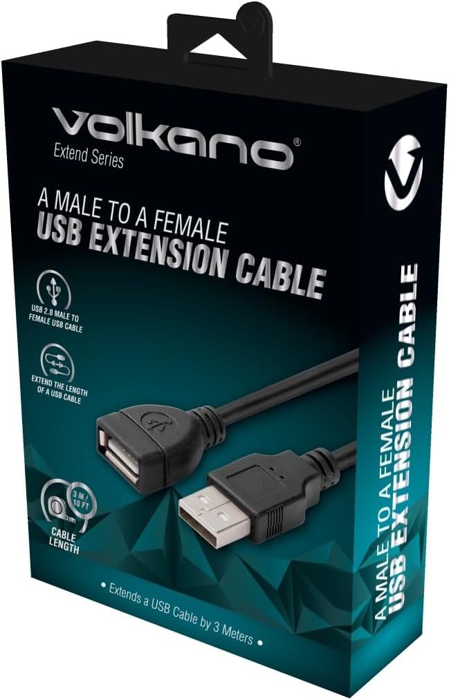 Matériels informatique rallonge VOLKANO Extend Series VK-20186-BK USB Mâle vers USB Femelle infinytech Réunion 02