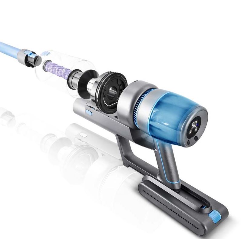 Petit électroménager aspirateur balai sans fil VORTEX F45 Bleu infinytech Réunion 03