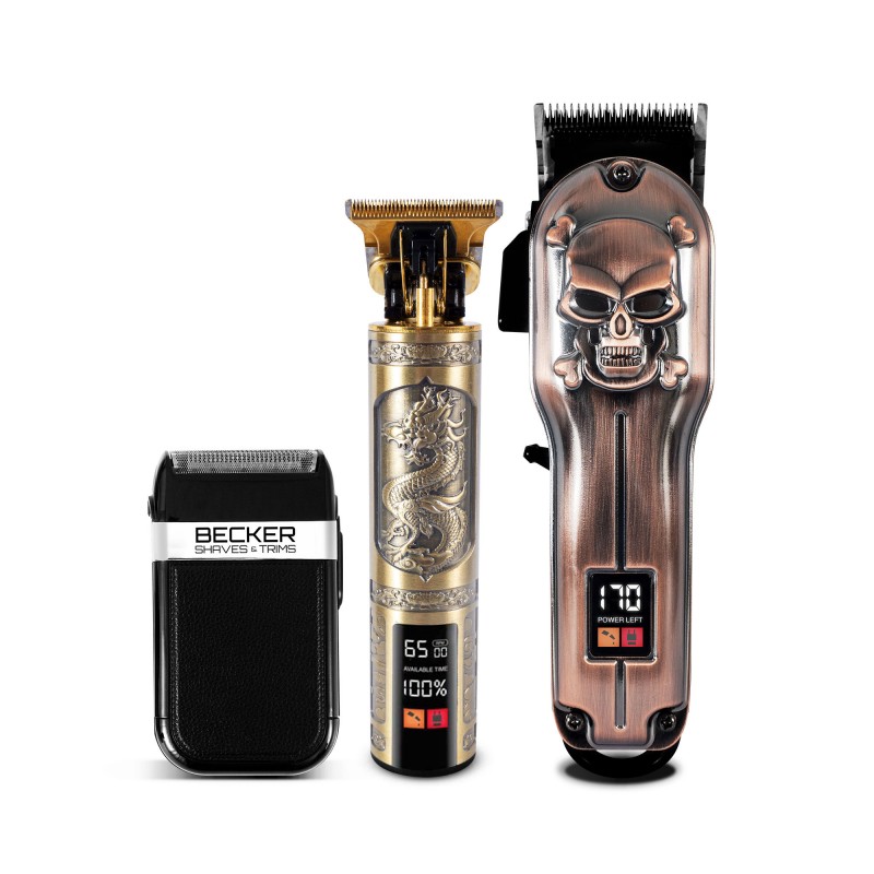 Petit électroménager coffret tondeuse et rasoir sans fil BECKER STRIMLAB infinytech Réunion 01