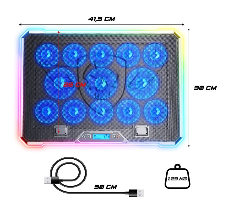 Matériels informatique support ventilé SPIRIT OF GAMER AirBlade 1300 RGB infinytech Réunion 02