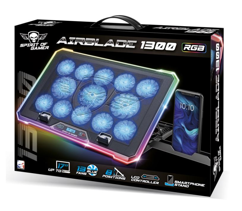 Matériels informatique support ventilé SPIRIT OF GAMER AirBlade 1300 RGB infinytech Réunion 03
