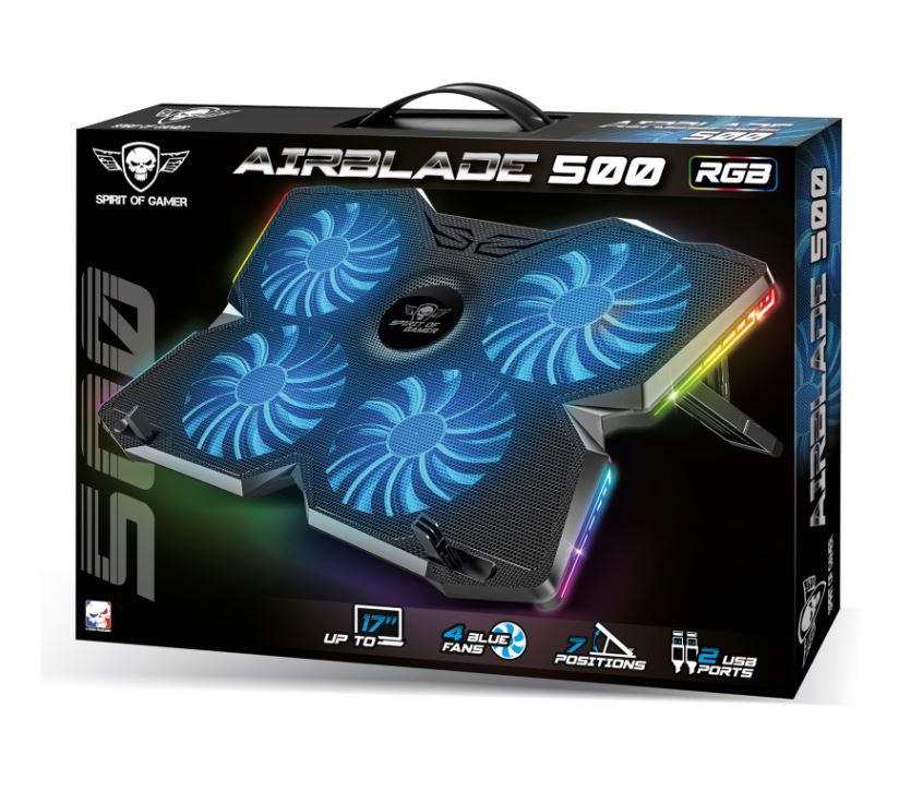 Matériels informatique support ventilé SPIRIT OF GAMER AirBlade 500 RGB infinytech Réunion 03