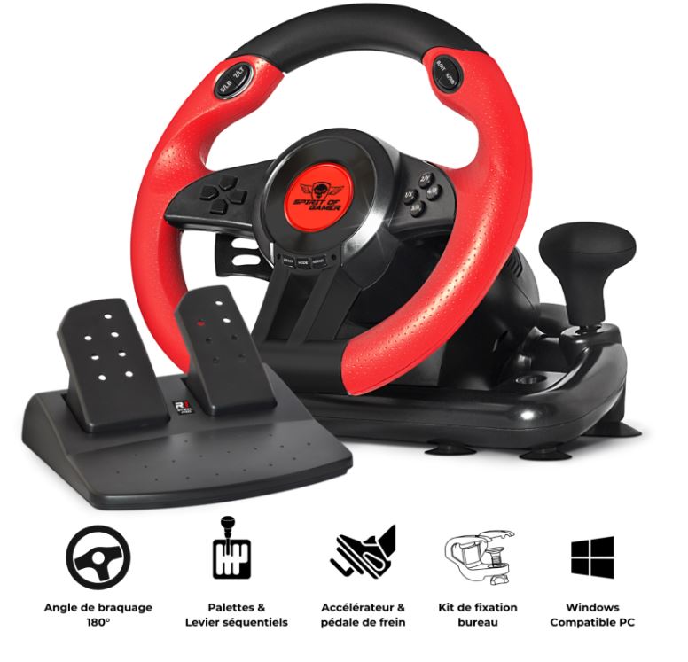 Matériels informatique volant SPIRIT of GAMER RACE WHEEL PRO 1 infinytech Réunion 03