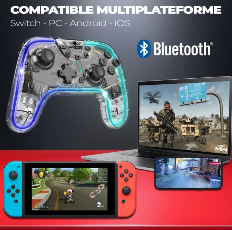 Matériels informatique manette SPIRIT of GAMER Pulse Bluetooth infinytech Réunion 02