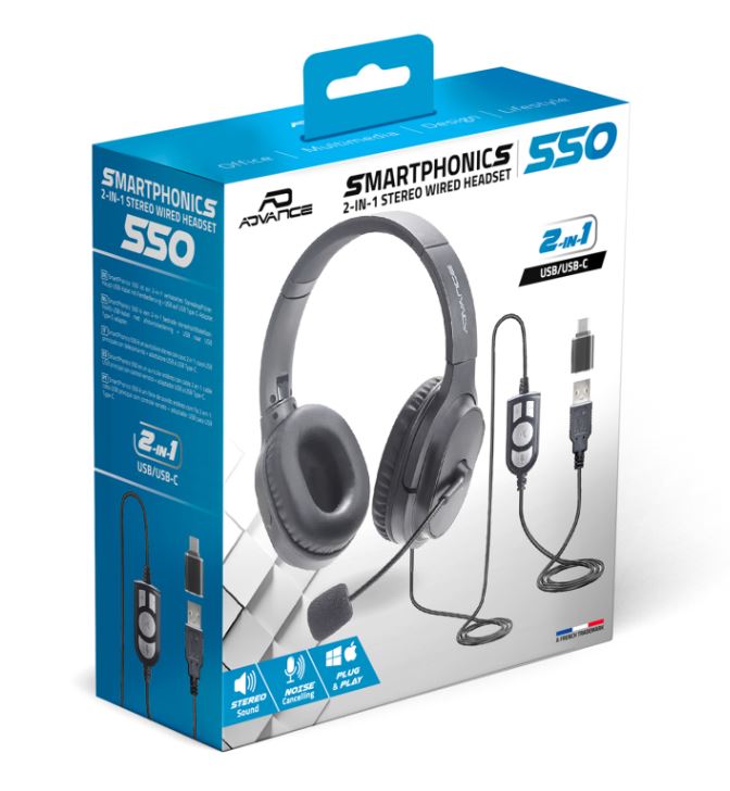 Matériels audio casque micro ADVANCE SmartPhonics 550 infinytech Réunion 02