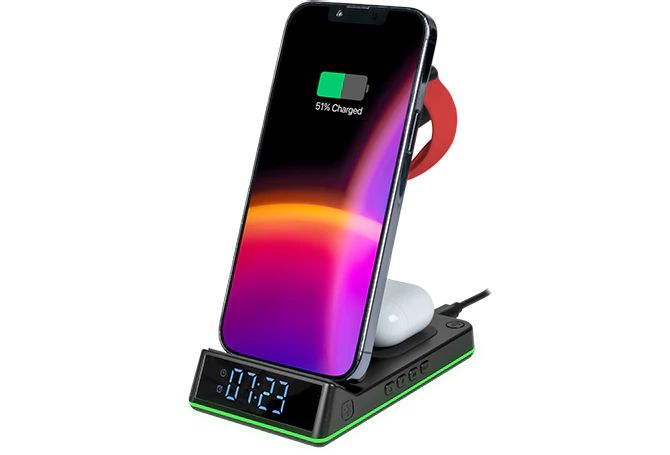 Réveil lumineux et Station de charges THOMSON CL750IA Compatible Apple infinytech Réunion 01