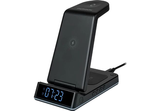 Réveil lumineux et Station de charges THOMSON CL750IS Compatible Android infinytech Réunion 02