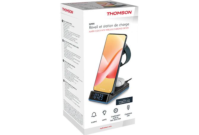 Réveil lumineux et Station de charges THOMSON CL750IS Compatible Android infinytech Réunion 04