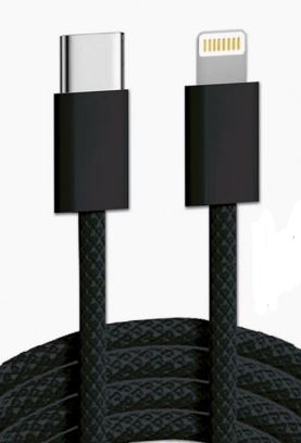 Accessoires smartphone câble GEEK MONKEY USB-C vers Lightning 20W 1.5m Noir infinytech Réunion 01