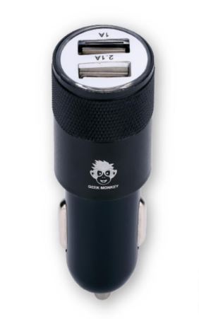 Accessoires auto chargeur allume-cigare GEEK MONKEY 2 ports USB 2.1A infinytech Réunion 01