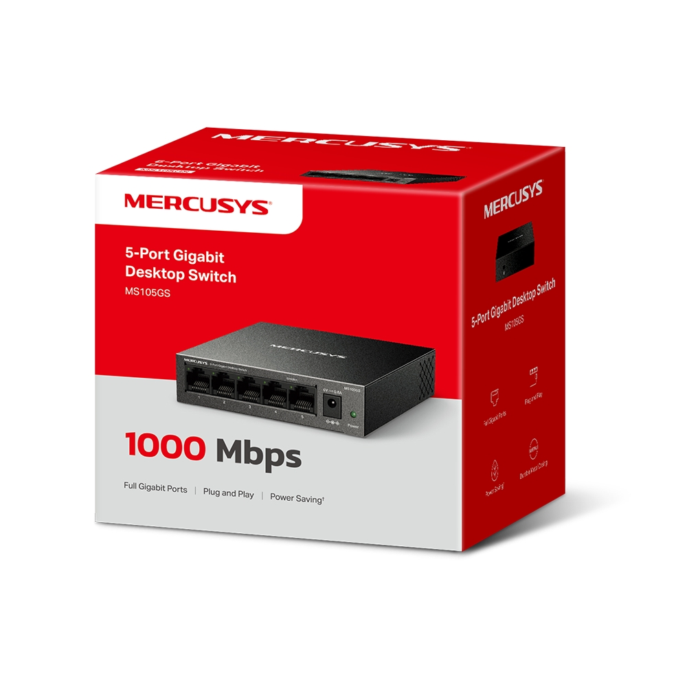 Matériels informatique switch MERCUSYS MS105GS 5 ports Gigabit infinytech Réunion 03