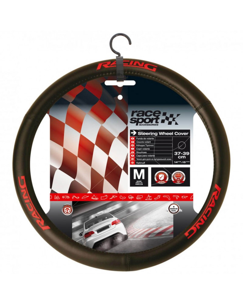 Accessoires auto Couvre volant RACE SPORT Racing Noir Gris infinytech Réunion 01