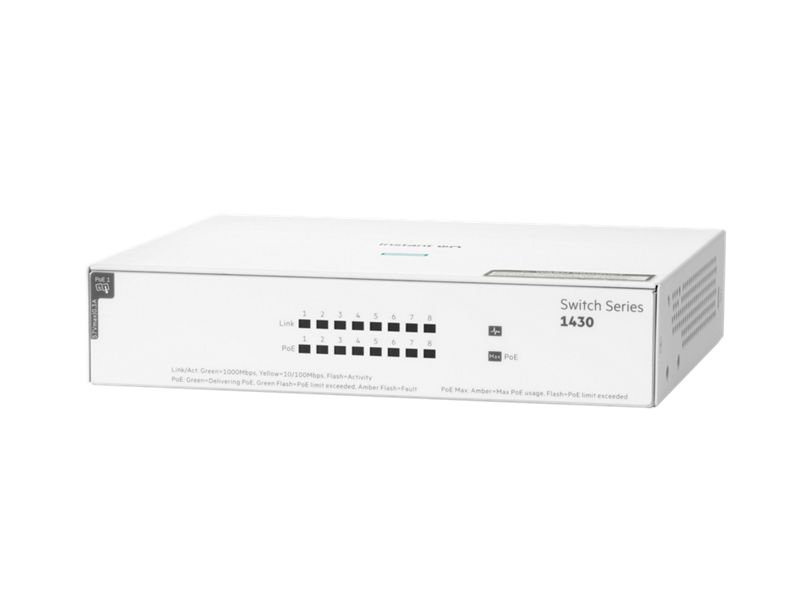 Matériels informatique switch HP Aruba Instant On 1430 8G classe4 PoE 64W infinytech Réunion 01