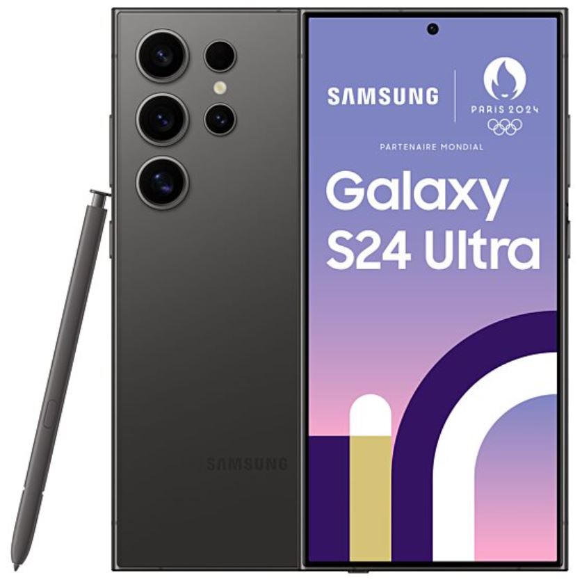 Téléphonie mobile smartphone SAMSUNG Galaxy S24 Ultra 12G 256Go Noir 5G infinytech Réunion 01