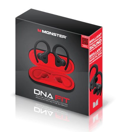 Matériels audio écouteurs MONSTER DNA FIT Noir Rouge infinytech Réunion 04