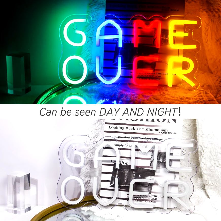 Accessoires Neon LED GEEK MONKEY Game Over infinytech Réunion 01