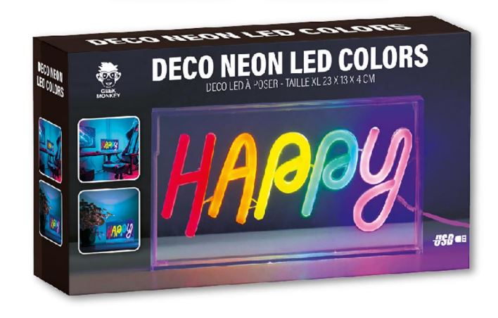 Accessoires Neon LED GEEK MONKEY Happy infinytech Réunion 01