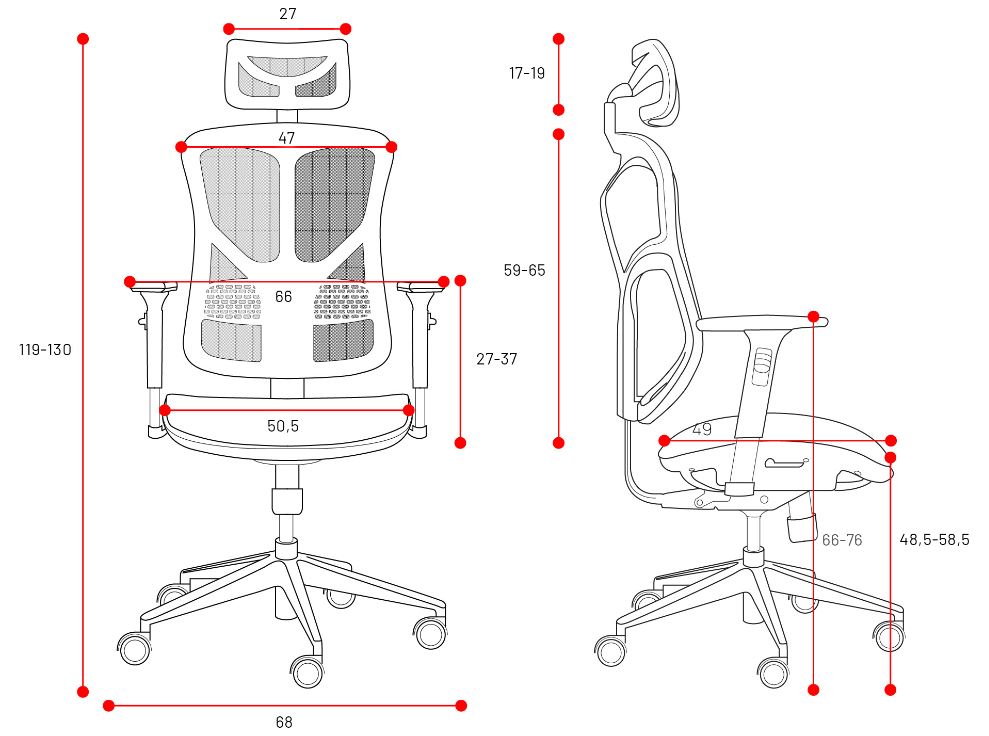 Matériels informatique Fauteuil ergonomique Diablo V-Basic Noir-Gris infinytech Réunion 05