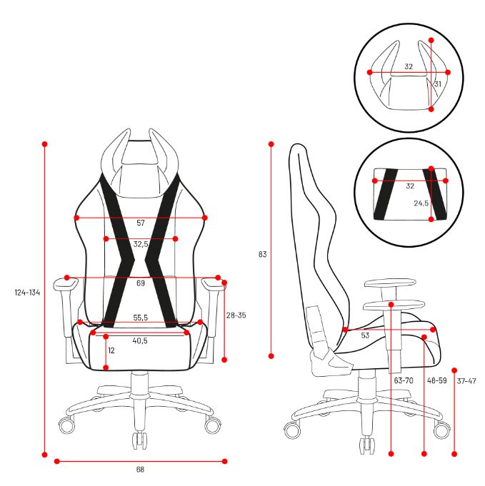 Matériels informatique Fauteuil Gaming Diablo X-Horn 2.0 Taille Normale Noire infinytech Réunion 07