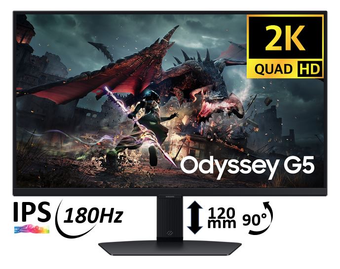 Matériels informatique écran pc SAMSUNG Odyssey G5 G50D LS27DG500EUXEN infinytech Réunion 01