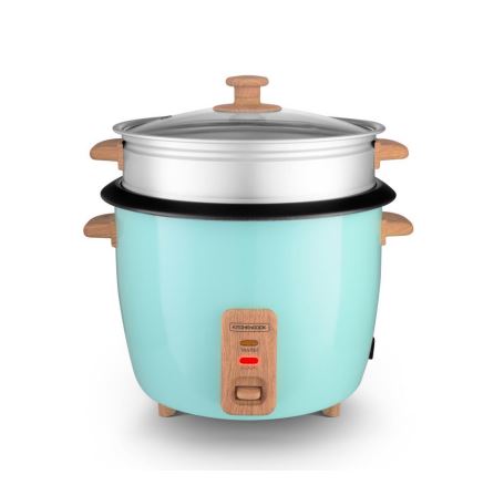 Petit électroménager cuiseur à riz KITCHENCOOK Japan X Wood 1.8L Bleu infinytech Réunion 04