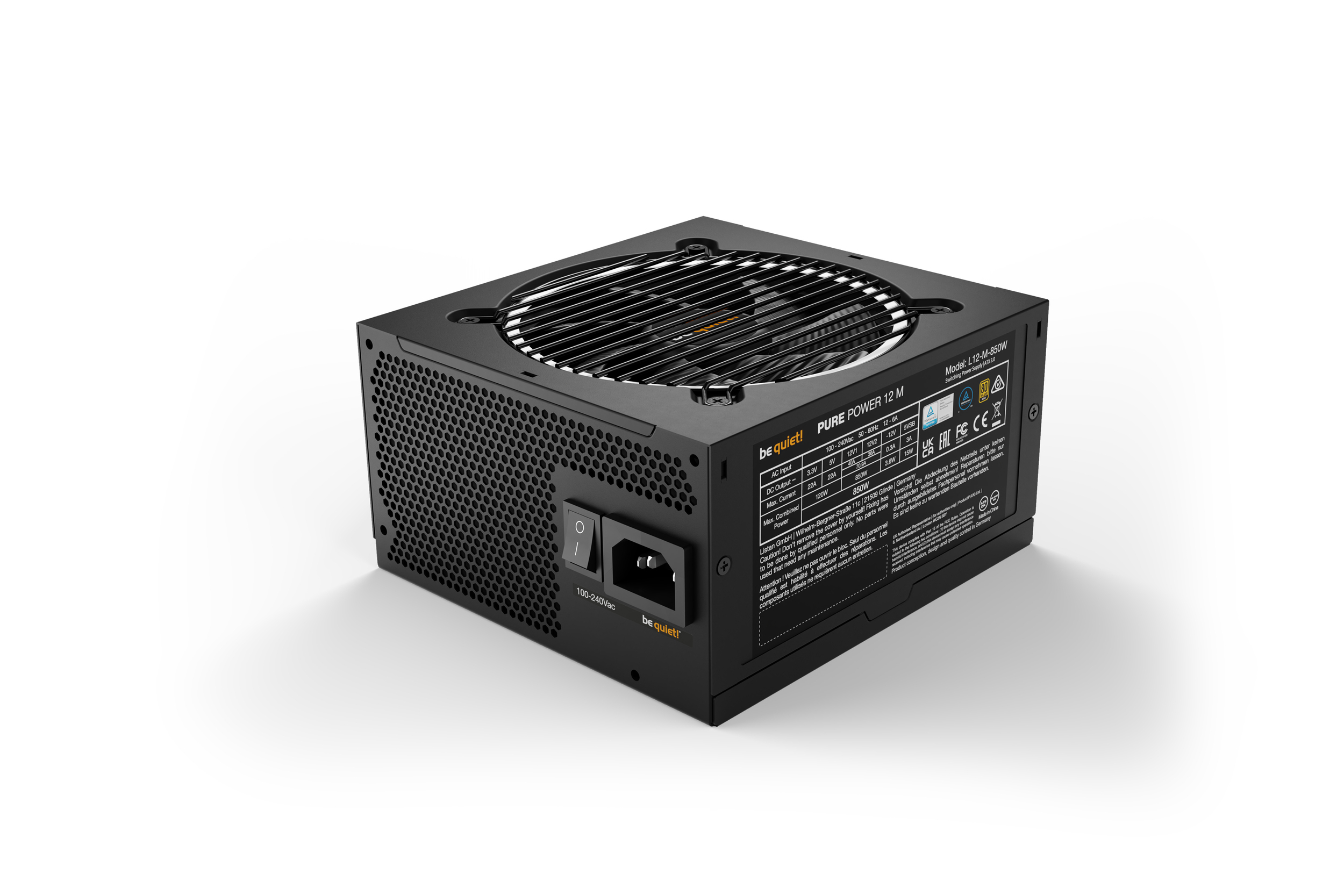 Matériels informatique alimentation be quiet Pure Power 12M 850W infinytech Réunion 03