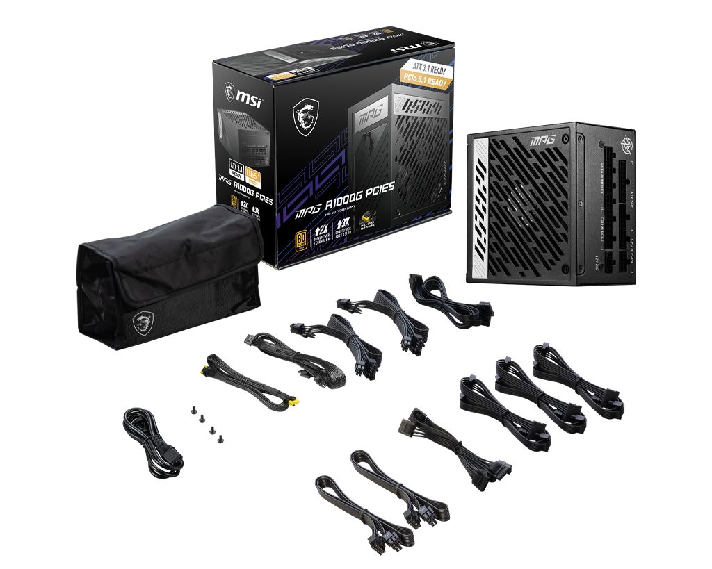 Matériels informatique alimentation MSI MPG A1000G PCIE5 infinytech Réunion 04