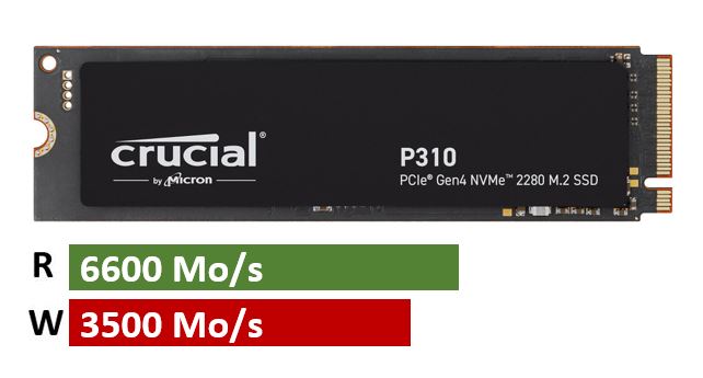 Matériels informatique disque SSD M.2 NVMe 2280 CRUCIAL P310 2To infinytech Réunion 01