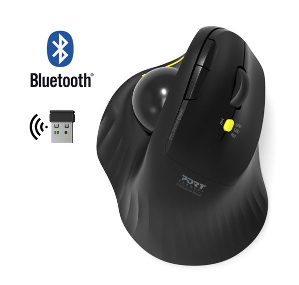 Matériels informatique souris ergonomique rechargeable PORT DESIGN 900719 Sans Fil et Bluetooth infinytech Réunion 01