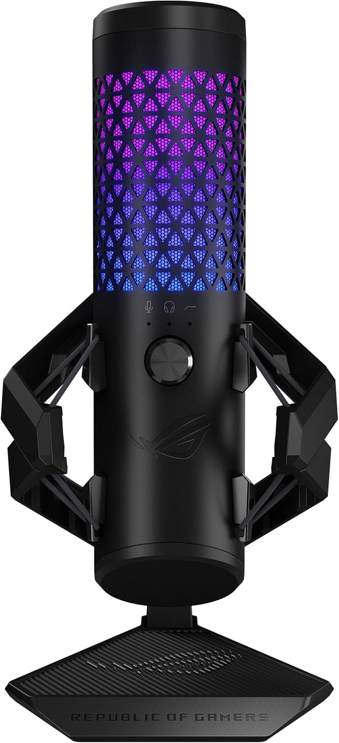 Microphone De Streaming SWZEC Puruxe - Anti-bruit, Réduction Cardioid, éclairage RGB, Monitoring Temps Réel
