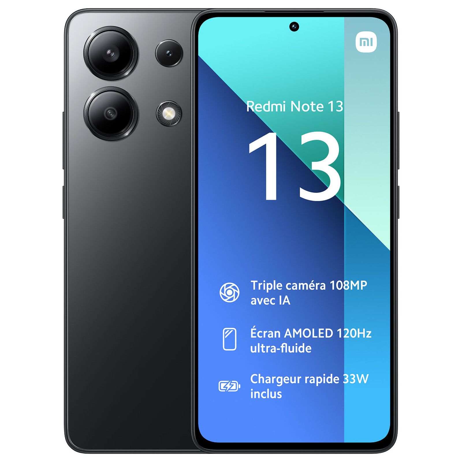 Téléphonie mobile Smartphone Xiaomi Redmi Note 13 8Go 256Go Noir 4G infinytech Réunion 01