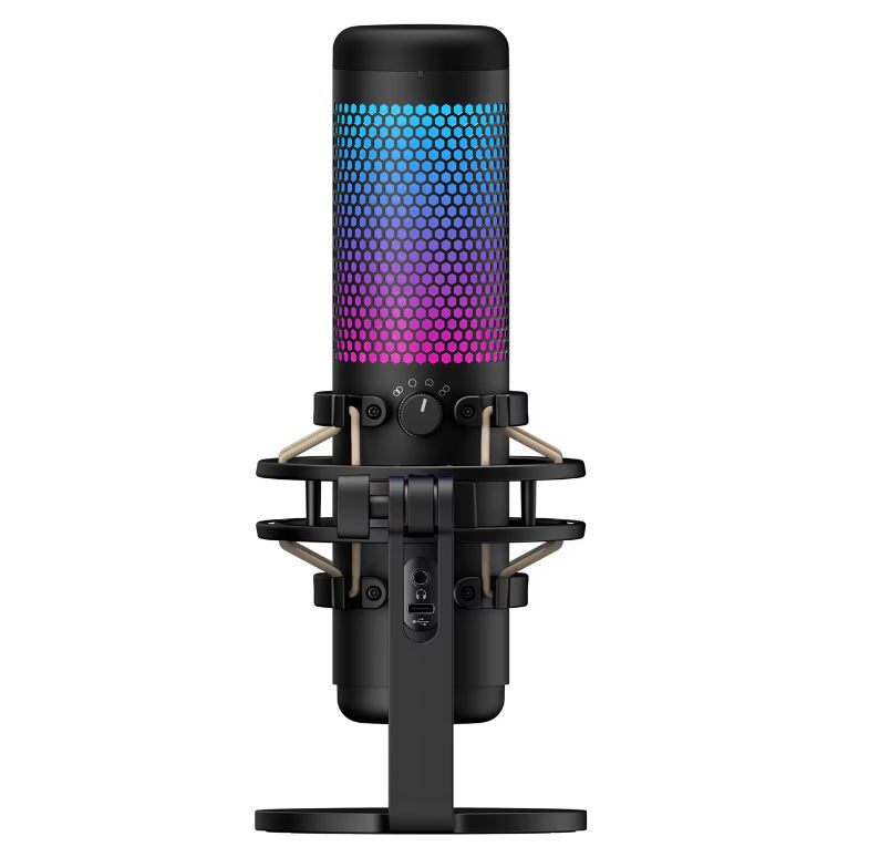 Matériels informatique microphone HP HyperX QuadCast S USB Gris Noir RGB infinytech Réunion 02