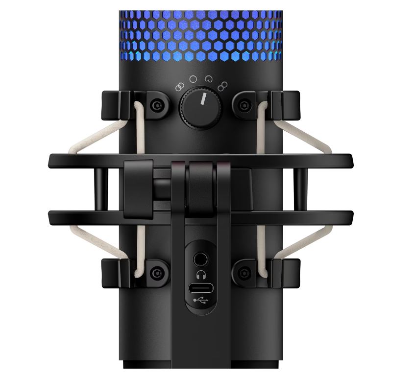 Matériels informatique microphone HP HyperX QuadCast S USB Gris Noir RGB infinytech Réunion 04